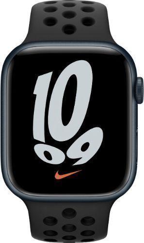 Apple Watch Series 7 (GPS) - 32GB - 41mm - Midnight Nike (Aluminum) Case with Anthracite/Black Rubber Nike Sport Band
