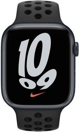 Apple Watch Series 7 (Cellular + GPS) - 32GB - 41mm - Midnight Nike (Aluminum) Case with Black Rubber Nike Sport Band