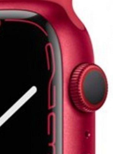 Apple Watch Series 7 (Cellular + GPS) - 32GB - 45mm - Red Aluminum Case with Red Rubber Sport Band