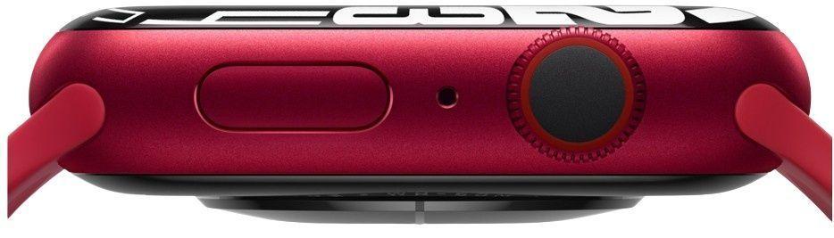 Apple Watch Series 7 (Cellular + GPS) - 32GB - 45mm - Red Aluminum Case with Red Rubber Sport Band