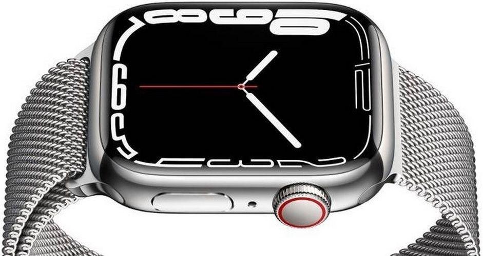 Apple Watch Series 7 (Cellular + GPS) - 32GB - 45mm - Silver Stainless Steel Case with Silver Stainless Steel Milanese Loop Band