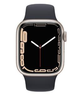 Apple Watch Series 7 (GPS) - 32GB - 41mm - Starlight Aluminum Case with Midnight Rubber Sport Band