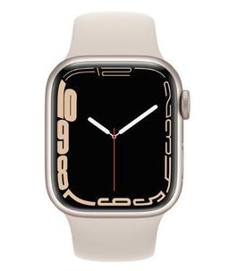 Apple Watch Series 7 (Cellular + GPS) - 32GB - 45mm - Starlight Aluminum Case with Starlight Rubber Sport Band