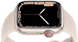 Apple Watch Series 7 (Cellular + GPS) - 32GB - 45mm - Starlight Aluminum Case with Starlight Rubber Sport Band