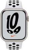 Apple Watch Series 7 (Cellular + GPS) - 32GB - 45mm - Starlight Nike (Aluminum) Case with Pure Platinum/Black Rubber Nike Sport Band
