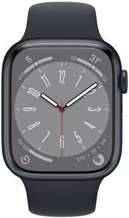 Apple Watch Series 8 (Cellular + GPS) - 32GB - 45mm - Midnight Aluminum Case with Midnight Rubber Sport Band