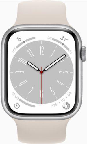 Apple Watch Series 8 Aluminum 45mm in Silver in Premium condition