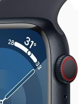 Apple Watch Series 9 (GPS) - 64GB - 45mm - Midnight Aluminum Case with Midnight Rubber Solo Loop Band - One Size