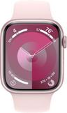 Apple Watch Series 9 (Cellular + GPS) - 64GB - 45mm - Pink Aluminum Case with Light Pink Rubber Sport Band - Small/Medium Size