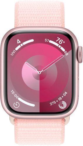 Apple  Watch Series 9 - 64GB - Cellular + GPS - 41mm - Pink - Aluminum - Light Pink - Sport Loop - One Size - Textile - Good