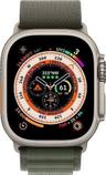 Apple Watch Ultra (Cellular + GPS) - 32GB - 49mm - Titanium Titanium Case with Green Textile Alpine Loop Band - Large Size