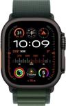 Apple Watch Ultra 2 (Cellular + GPS) - 64GB - 49mm - Black Titanium Case with Dark Green Textile Alpine Loop Band - Medium Size
