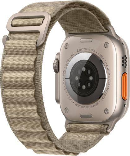 Apple Watch Ultra 2 (Cellular + GPS) - 64GB - 49mm - Titanium Titanium Case with Olive Textile Alpine Loop Band - Medium Size