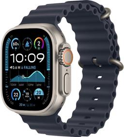 Apple Watch Ultra 2 (Cellular + GPS) - 64GB - 49mm - Titanium Titanium Case with Navy Textile Ocean Band - One Size