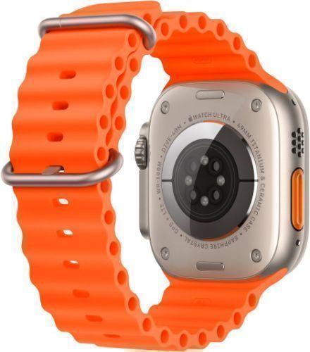 Apple Watch Ultra 2 (Cellular + GPS) - 64GB - 49mm - Titanium Titanium Case with Orange Textile Ocean Band - One Size