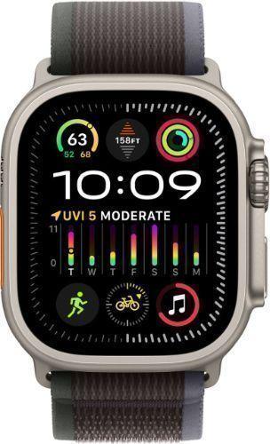 Apple  Watch Ultra 2 - 64GB - Cellular + GPS - 49mm - Titanium - Titanium - Blue/Black - Trail Loop Band - Large Size - Textile - Acceptable