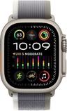 Apple Watch Ultra 2 (Cellular + GPS) - 64GB - 49mm - Titanium Titanium Case with Green/Grey Textile Trail Loop Band - M/L Size