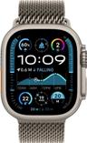 Apple Watch Ultra 2 (Cellular + GPS) - 64GB - 49mm - Titanium Titanium Case with Natural Textile Titanium Milanese Loop Band - One Size