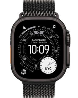 Apple Watch Ultra 3 - 64GB - 49mm - Black Titanium Case with Black Titanium Titanium Milanese Loop - One Size