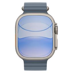 Apple Watch Ultra 3 - 64GB - 49mm - Natural Titanium Case with Anchor Blue Titanium Ocean Band - One Size