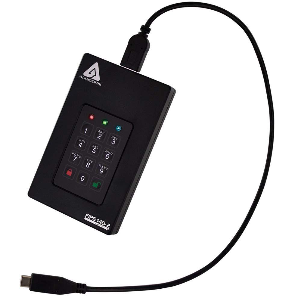 Apricorn  Aegis Fortress 2TB External Hard Drive - Black - Excellent