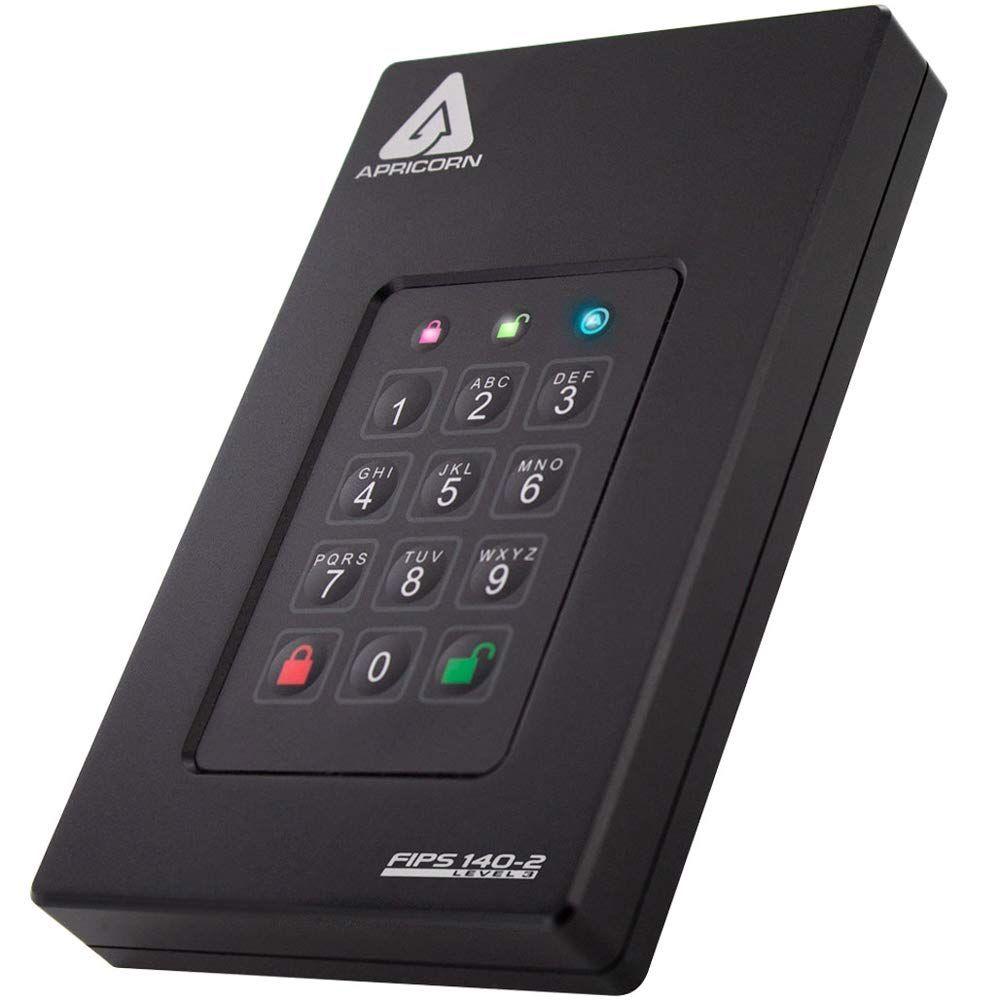 Apricorn Aegis Fortress 2TB External Hard Drive - Black