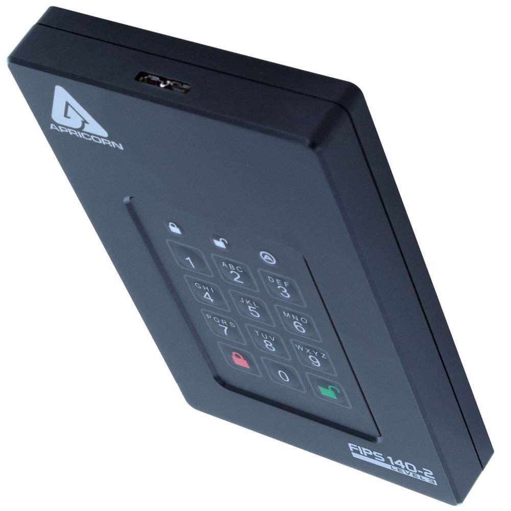 Apricorn Aegis Fortress 2TB External Hard Drive - Black