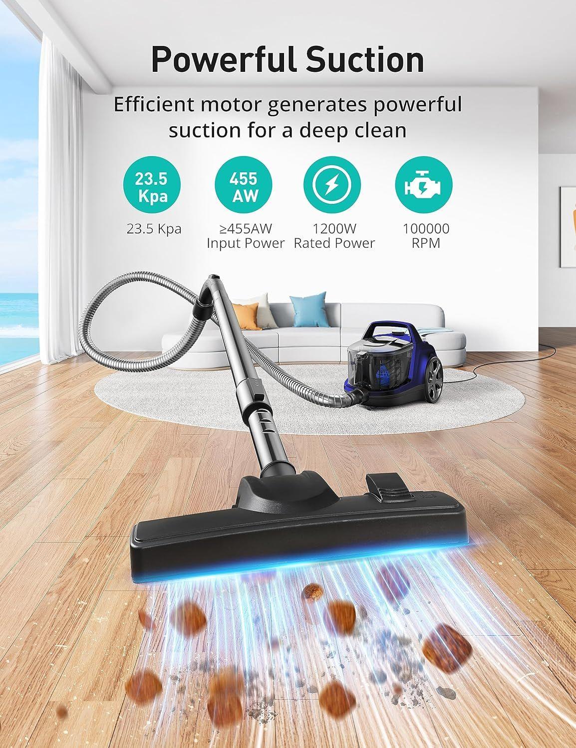 Aspiron 1200W Canister Vacuum Cleaner AS-CA006 - Blue