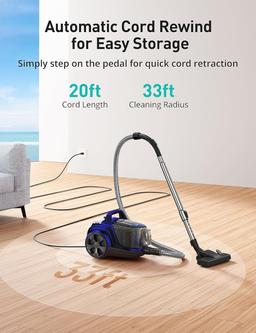 Aspiron 1200W Canister Vacuum Cleaner AS-CA006 - Blue