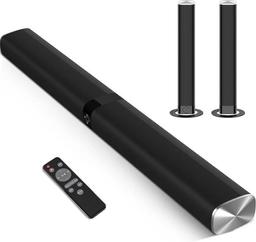Assistrust Wired & Wireless Sound Bars for TV - Black