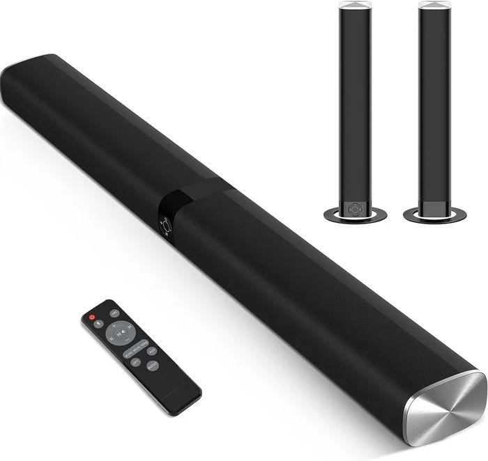 Assistrust  Wired & Wireless Sound Bars for TV - Black - Excellent