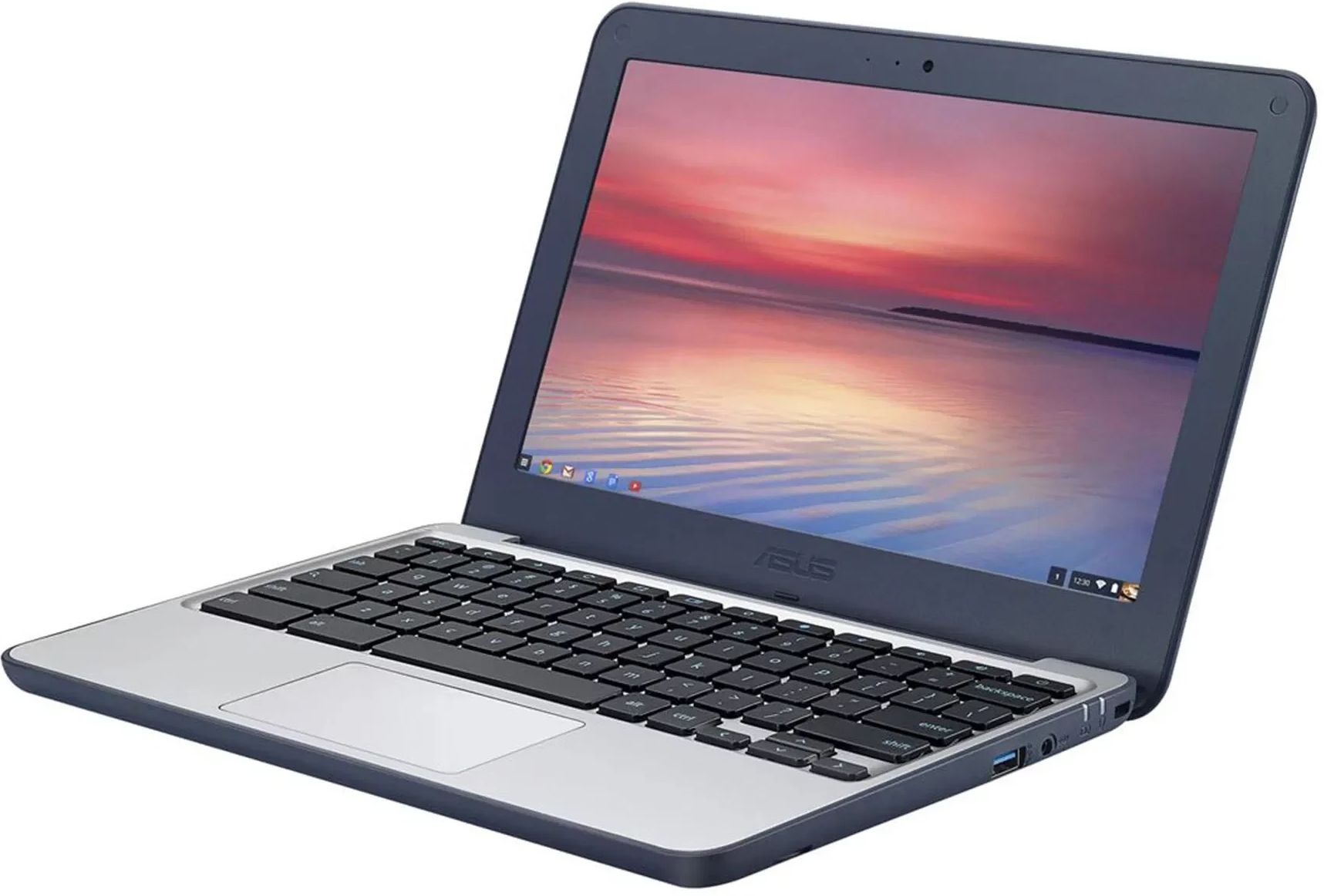 Asus Chromebook C202S 11.6" - Dark Blue/White - Intel Celeron N3060 1.6GHz - 4GB RAM - 16GB