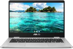 ASUS Chromebook C424MA Laptop 14" - Silver - Intel Celeron N4020 1.1GHz - 4GB RAM - 128GB
