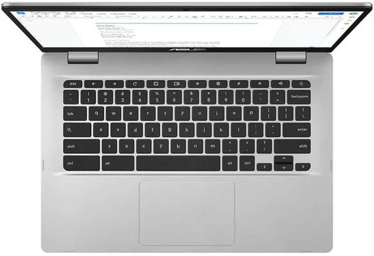 ASUS Chromebook C424MA Laptop 14" - Silver - Intel Celeron N4020 1.1GHz - 4GB RAM - 128GB