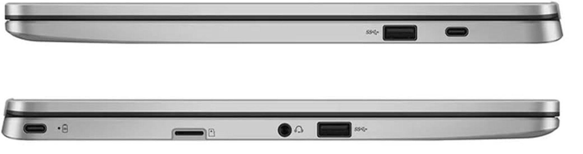 ASUS Chromebook C424MA Laptop 14" - Silver - Intel Celeron N4020 1.1GHz - 4GB RAM - 128GB