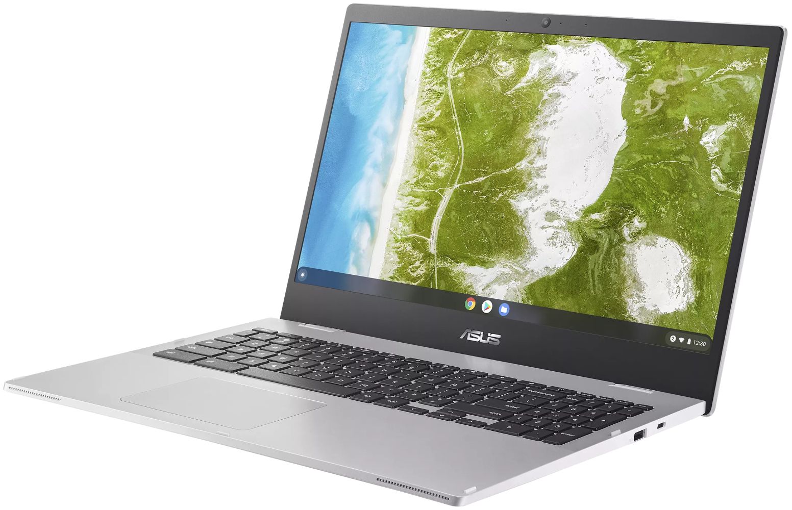 ASUS Chromebook CX1 (CX1500CKA) Laptop 15.6" - Transparent Silver - Intel Celeron N4500 1.1GHz - 4GB RAM - 64GB