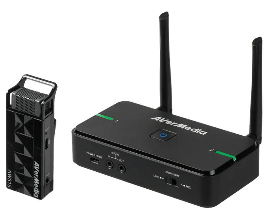 AverMedia  - AW315S - AVerMedia Wireless Microphone - Black - Excellent