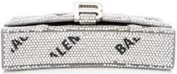 Balenciaga Crystal Logo Hourglass Chain Bag - Crystal - Black/Silver