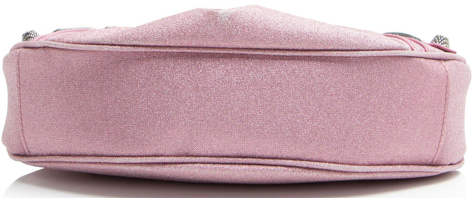 Balenciaga Glitter Fabric Le Cagole XS Shoulder Bag - Glitter Textile - Pink