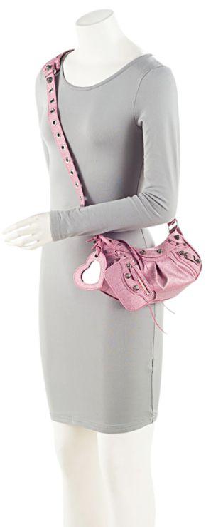 Balenciaga Glitter Fabric Le Cagole XS Shoulder Bag - Glitter Textile - Pink
