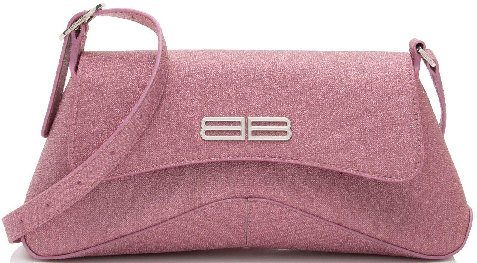 Balenciaga  Glitter Fabric XX Flap Shoulder Bag - Pink - Glitter Textile - Excellent