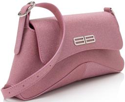 Balenciaga Glitter Fabric XX Flap Shoulder Bag - Glitter Textile - Pink