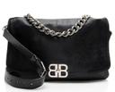 Balenciaga Leather BB Soft Medium Shoulder Bag
