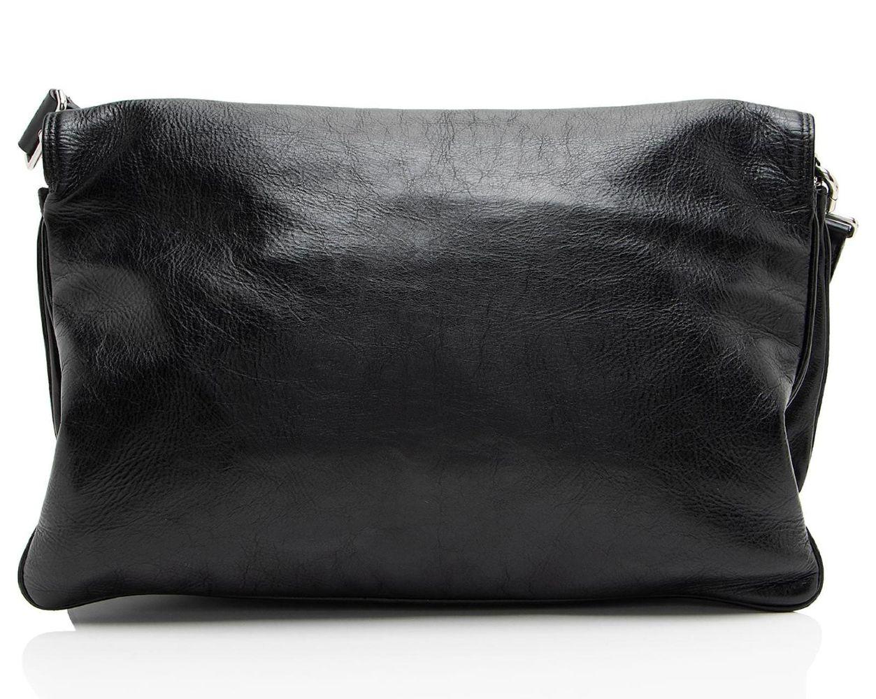 Balenciaga Leather BB Soft Medium Shoulder Bag - Leather - Black