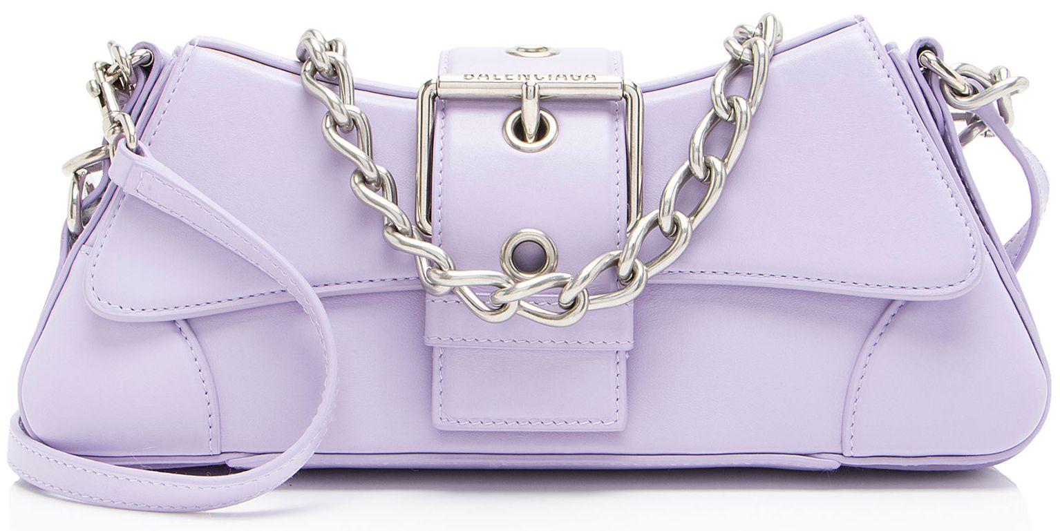 Balenciaga  Leather Lindsay Shoulder Bag - Purple - Leather - Excellent