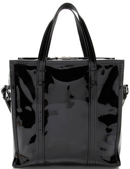 Balenciaga Patent Leather Bazar Small Shopper Tote - Patent Leather - Black