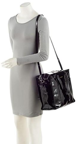 Balenciaga Patent Leather Bazar Small Shopper Tote - Patent Leather - Black