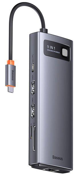 Baseus  USB Type-C Hub 9-in-1 Docking Station Adapter - Gray - Excellent