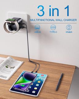 BeaSaf 36W Dual Ports Wall Charger - Black