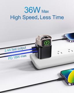 BeaSaf 36W Dual Ports Wall Charger - Black